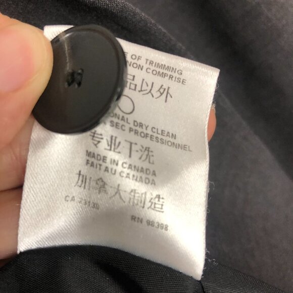 Judith & Charles 96% Virgin Wool Grey Lined Business Suit Blazer Sz 6 - Picture 12 of 12